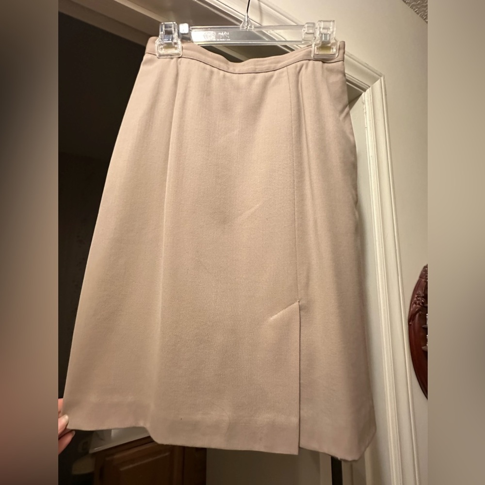 Vintage Liz Claiborne Collection Elegant Beige Women's Mini Skirt